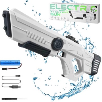 Pistolet Karabin na wodę Elektryczny DUŻY Automatyczny Miotacz USB na Lato