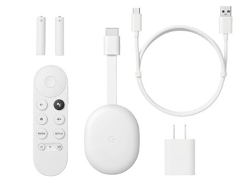 Медиаплеер Google Chromecast 4.0 HD, белый Google TV