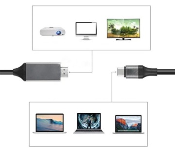 КАБЕЛЬ-АДАПТЕР MHL USB-C К HDMI 4K MACBOOK SAMSUNG