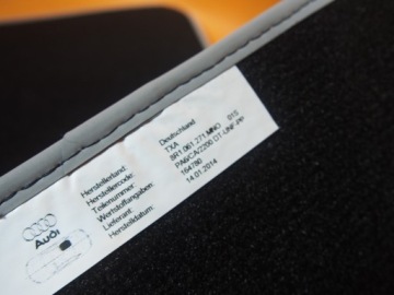 Audi Q5 8R Толстые велюровые напольные коврики Подлинная НОВИНКА