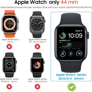 Защитный чехол из закаленного стекла для Apple Watch Series 6/5/4/SE 44 мм 2 шт.