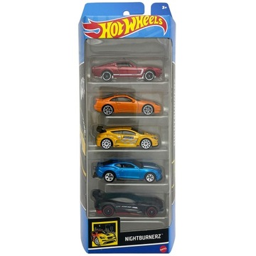 HOT WHEELS HTV43 NIGHTBUNERZ 5-Pack POJAZDY 5 AUTEK RESORAKI POJAZDY
