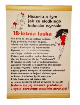 Życzenia Dyplom 18 urodziny dla Dziewczyny, Prezent 18 Urodziny Dziewczyny