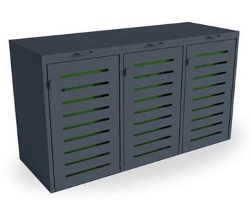 OSŁONA NA KOSZE NA ŚMIECI ZABUDOWA III ŚMIETNIKOWA 3x120l