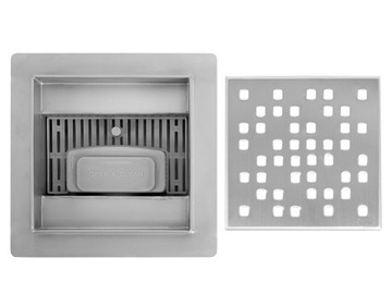 Dots Linear Drain 120X120 Матовый никель