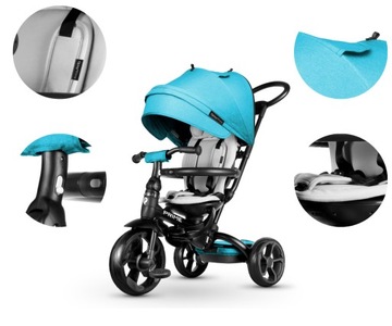 Велосипед, трехколесный велосипед, коляска, детский шезлонг с гондолой New Prime Qplay