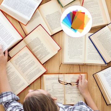 ПЛЕНКА ДЛЯ ЧТЕНИЯ ЦВЕТНАЯ ПРЯМАЯ ТОНКАЯ ЛИСТОВАЯ 8 ШТ.