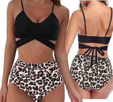 STRÓJ KĄPIELOWY DWUCZĘSCIOWY BIKINI WIĄZANIE / L