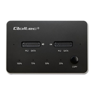 Qoltec Stacja dokująca 2x SSD M.2 SATA NGFF USB C
