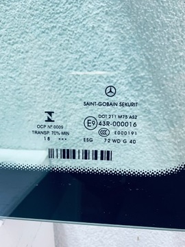 SKLO (OKNO) BOČNÍ LEVÝ MERCEDES V-CLASS W447 VITO 2014- EQV 2020- ORIGINÁLNÍ