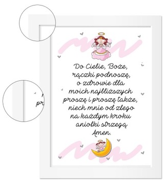 OBRAZEK ŚW. MODLITWA NOWOCZESNY PLAKAT A4 STANDARD