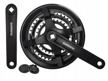 Шатун SHIMANO FC-TY301 48/38/28T 170м черный правый + левый комплект. ты301