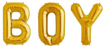 BALON ZŁOTY NAPIS BOY DUŻY FOLIOWY BABY SHOWER