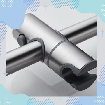 DRĄŻEK PRYSZNICOWY Z UCHWYTEM PÓŁKĄ SŁUCHAWKĄ WĘŻEM CHROMOWANY REGULOWANY