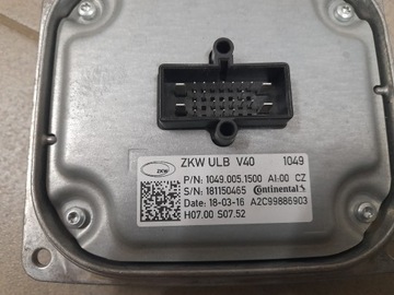 MĚNIČ SVĚTLA A2C99886903 VOLVO V40 FACELIFT W-WA