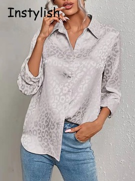 Women Leopard Print Luxury Blouse Spring Summer Lo