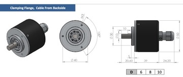 Магнитный поворотный энкодер ATEK ARS S50 1000 HPL