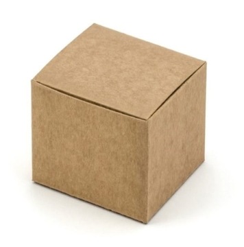 Pudełko KRAFT fasonowe kwadratowe 8x8x8 cm