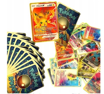 ГОЛОГРАФИЧЕСКИЕ КАРТОЧКИ POKEMON GOLD 3D 50 шт.