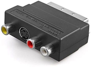 Adapter EURO SCART wt. - 3x Cinch RCA + 1x S-Video