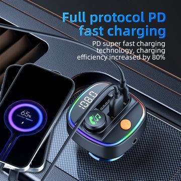 C4S FM-передатчик Bluetooth 5.3 с цифровым дисплеем для автомобиля PD 30W+QC 3.0