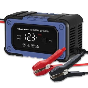 Qoltec Prostownik do akumulatora z funkcją naprawy |mikroprocesorowa|12V|6A