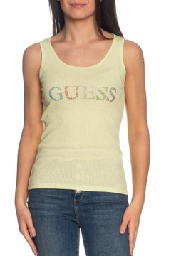 Guess Top Logo W3GP43 K9I51 Zielony Regular Fit M