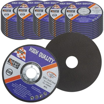 Tarcza Do Metalu Mocne Tarcze Do Cięcia Stali 125x1 125mm 1mm zestaw 50szt