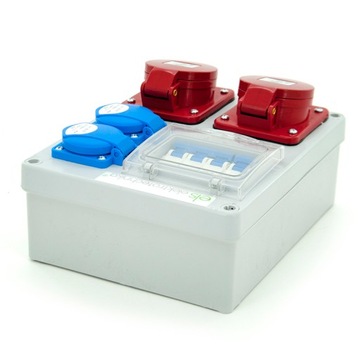 СТРОИТЕЛЬНЫЕ РАСПРЕДЕЛИТЕЛЬНЫЕ УСТРОЙСТВА 2x32A/4+ 2xGS защищенные