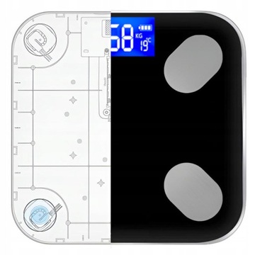 WAGA ŁAZIENKOWA BLUETOOTH SMART 25w1 180Kg ANALITYCZNA INTELIGENTNA + METR