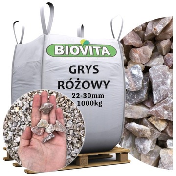 GRYS RÓŻOWY ROSSO KAMIEŃ DO OGRODU BIG BAG TONA