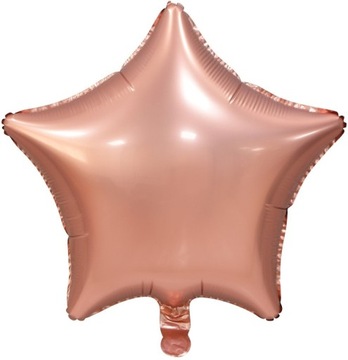 Balon foliowy Gwiazdka matowa Rose Gold 46 cm
