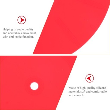 Виниловый коврик для пластинок Красный Аксессуары Резина