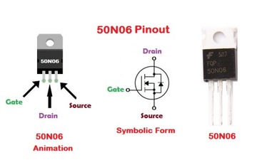 ТРАНЗИСТОР 50N06 N-канальный МОП-транзистор 50А 60В FQP50N06 TO220