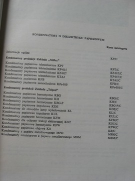 Каталог КОНДЕНСАТОРОВ UNITRA 1972 г.
