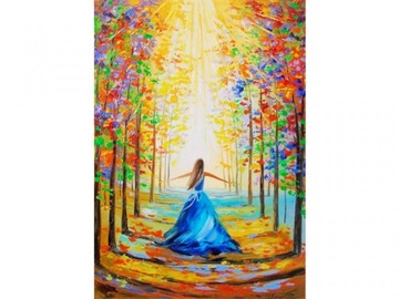 Haft Diamentowy Mozaika KWIECISTA ALEJA 30x40cm