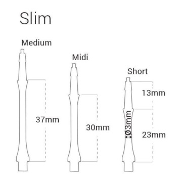 Harrows Clic Shafts Slim smokey short