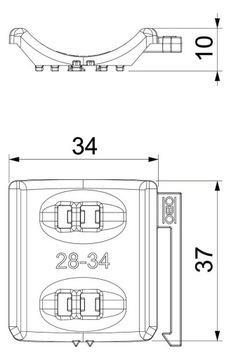 OBO 2058UW 34 LGR Uni Столешница, комбинируемая