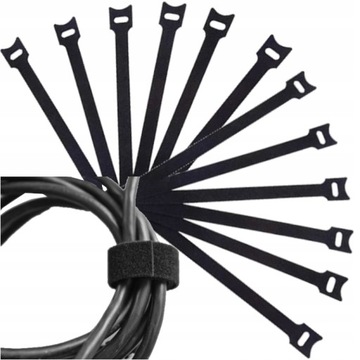 30x opaski rzepowe zaciskowe organizer kabli 12cm