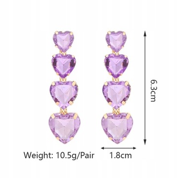 Фиолетовая коллекция, модная подвеска с кристаллами