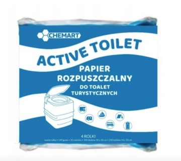 Туалетная бумага растворимая Camper toilet 4 рулона caravan