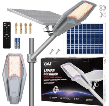 LAMPA SOLARNA LED LATARNIA ULICZNA PILOT CZUJNIK ZMIERZCHU 120W IP65