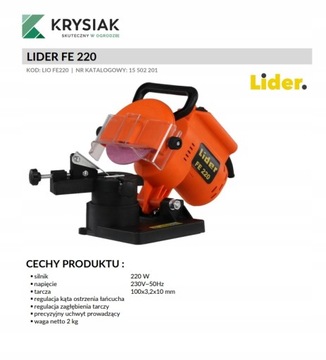 HANDY URZĄDZENIE DO OSTRZENIA ŁAŃCUCHÓW PILAREK PIŁ 220W OSTRZAŁKA 100mm