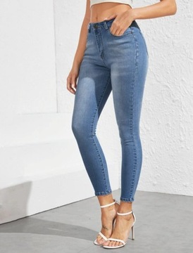 C153 Spodnie skinny Denim SHEIN S