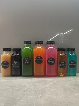 Butelka butelki plastikowe PET na sok przyprawy 500ml 30 sztuk + etykiety