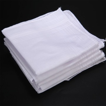 5pcs New White Pocket Cotton Handkerchiefs Reusable Hankie Hanky Special