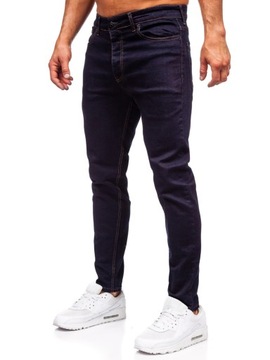 SPODNIE JEANSOWE MĘSKIE SLIM FIT GRANATOWE 5367 DENLEY_33/L