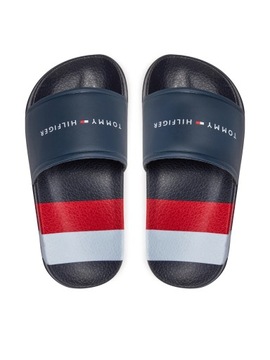 Tommy Hilfiger Klapki Sportowe Basenowe Na Plaże Granatowe T3B0-33458 r.35