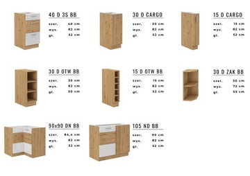 ОДЕССА 50 Д 1Ф 1С BB кухонный шкаф