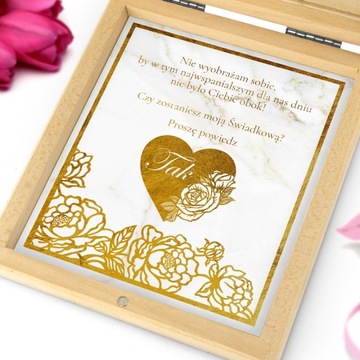 Просьба засвидетельствовать позолоченное СВАДЕБНОЕ ПРИГЛАШЕНИЕ